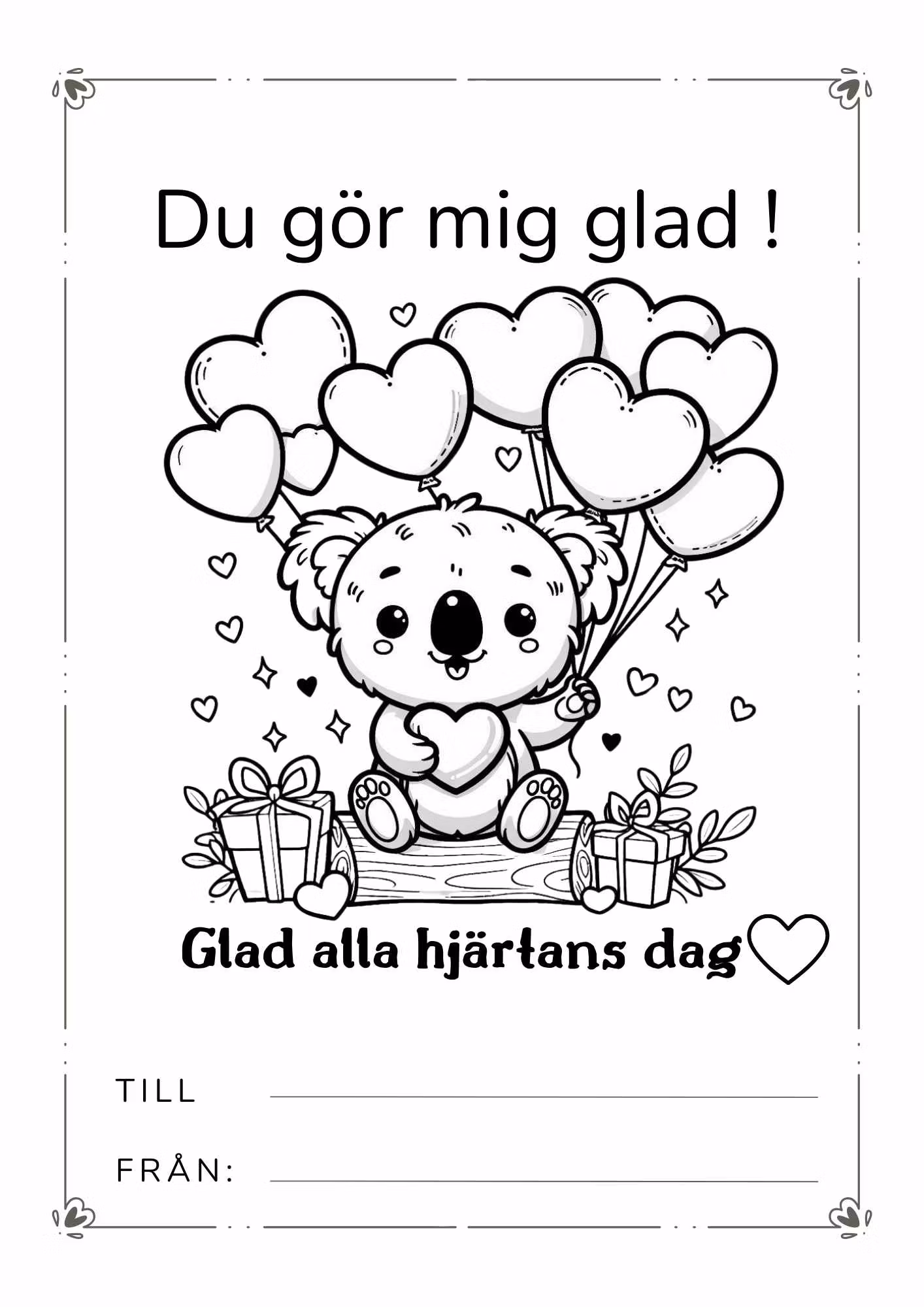 Alla Hjärtans Dag Kort att Skriva Ut Hemma - Perfekt för Barnens Kreativitet!