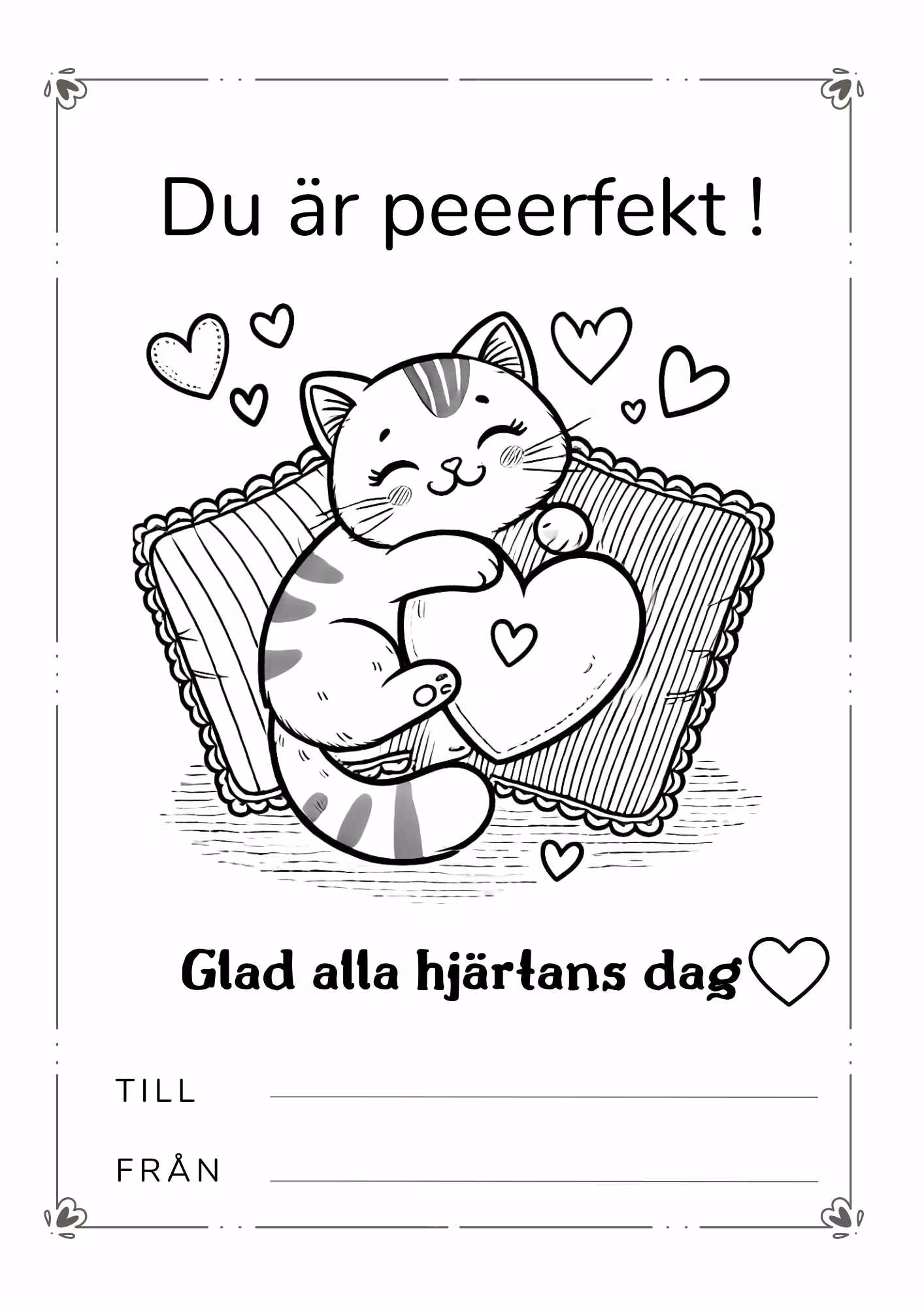 Alla Hjärtans Dag Kort att Skriva Ut Hemma - Perfekt för Barnens Kreativitet!