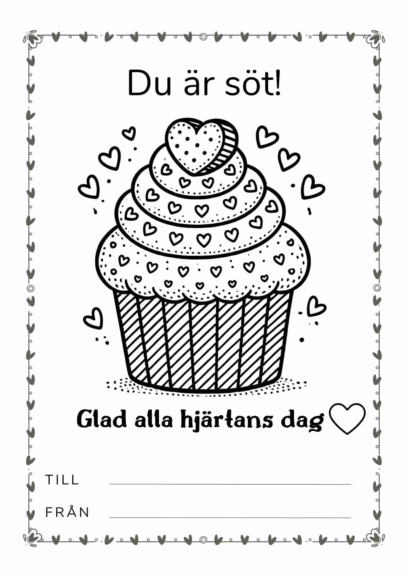 Alla Hjärtans Dag Kort att Skriva Ut Hemma - Perfekt för Barnens Kreativitet!