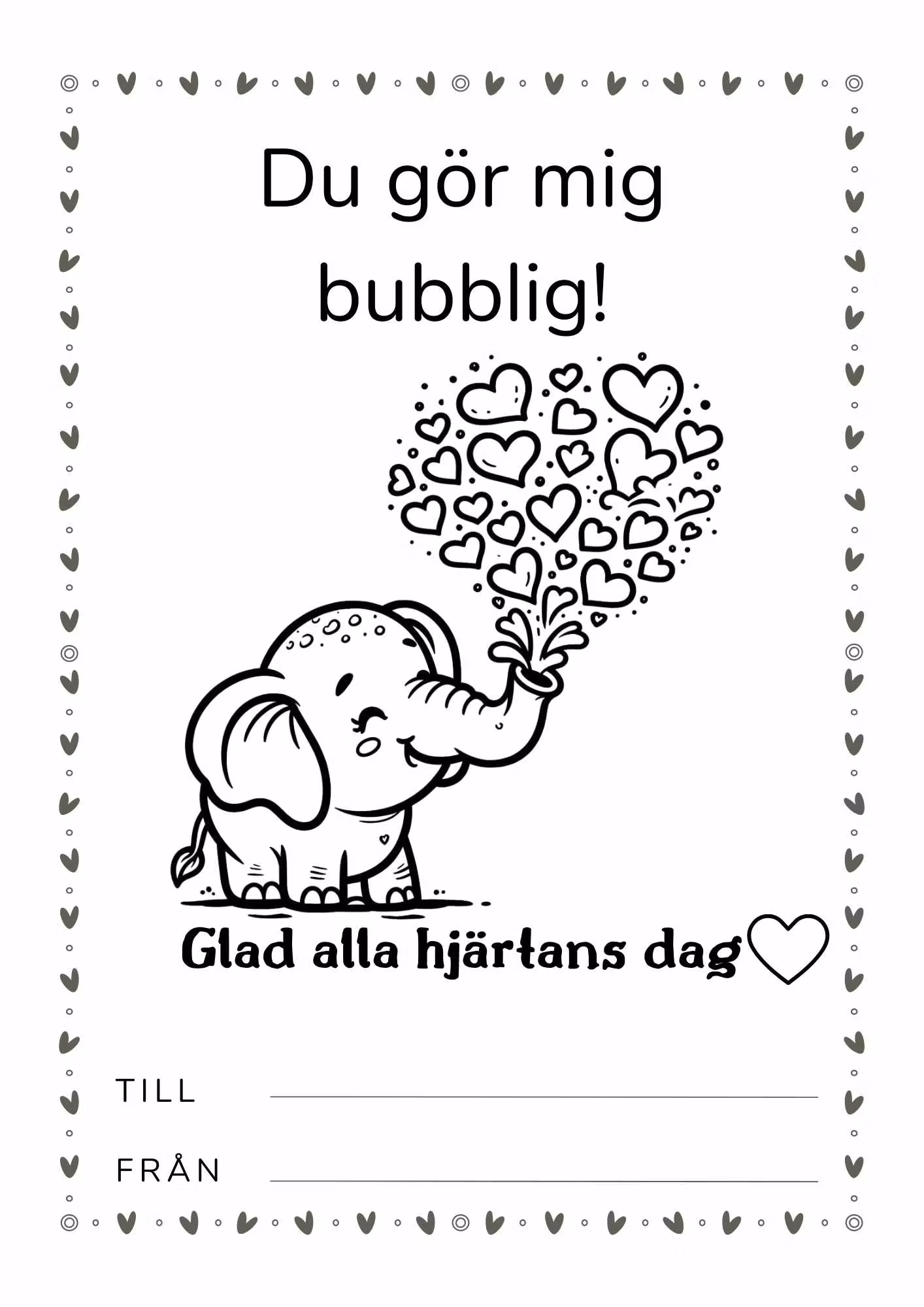 Alla Hjärtans Dag Kort att Skriva Ut Hemma - Perfekt för Barnens Kreativitet!