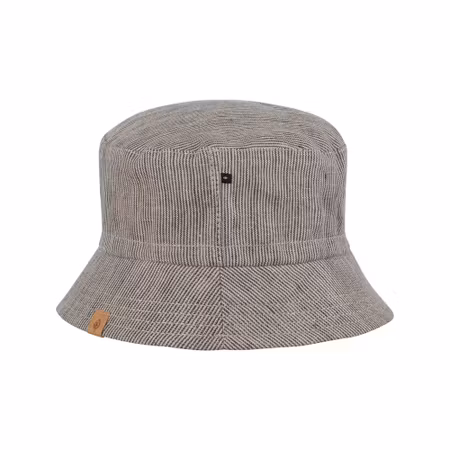 Solhatt för barn - brun/vit linne - 1-10år UV skydd