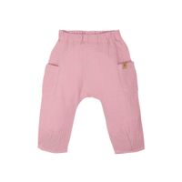 Byxor för baby i ekologisk muslin  -Rosa - 62-92cl