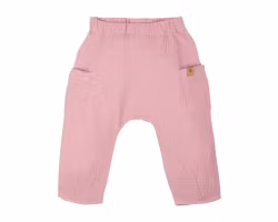 Byxor för baby i ekologisk muslin  -Rosa - 62-92cl