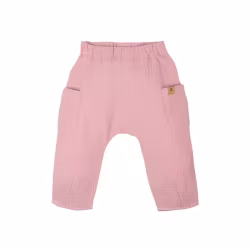 Byxor för baby i ekologisk muslin  -Rosa - 62-92cl