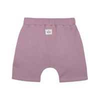 Shorts kortbyxor för barn i våfflad eko bomull - Ljuslila- 86-128cl
