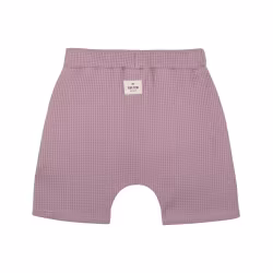 Shorts kortbyxor för barn i våfflad eko bomull - Ljuslila- 86-128cl