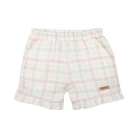 Söta shorts kortbyxor för flickor rutiga med volang  –86-128cl