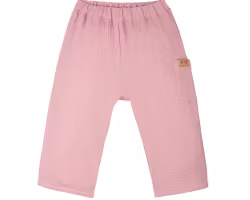 Byxor för barn i ekologisk muslin  -Rosa - 92-128cl Sommarkläder
