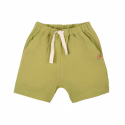 Shorts kortbyxor för barn i ekologisk muslin  -Avocado - 86-128cl