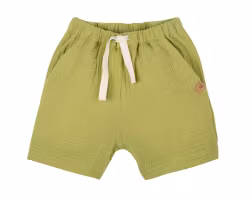 Shorts kortbyxor för barn i ekologisk muslin  -Avocado - 86-128cl
