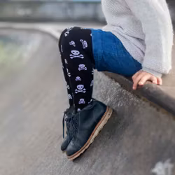 Döskalle Ekologiska barn strumpbyxor med halkskydd 1-6år