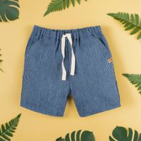 Svalkande linne shorts kortbyxor för barn - randigt blå/vit - 86-128cl