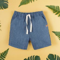 Svalkande linne shorts kortbyxor för barn - randigt blå/vit - 86-128cl