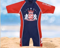Zunblock UV-dräkt baby/barn - lion röd/blå 74-92cl