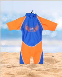 Zunblock UV-dräkt  baby/barn - Rocky blå/orange 74-92cl