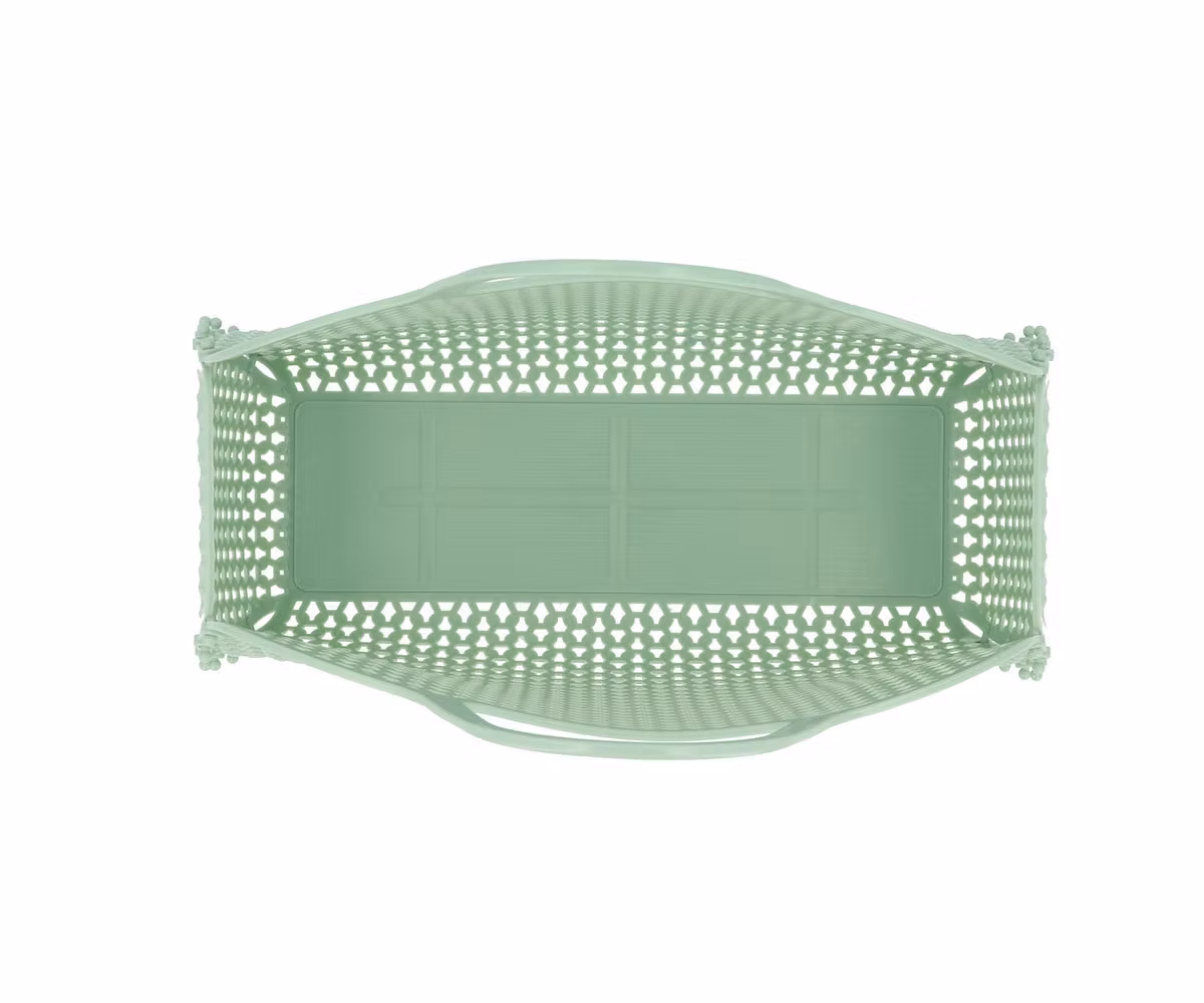 Sage (sjögräs grön) retro strand väska i mesh – sommarens snyggaste (och smartaste) accessoar