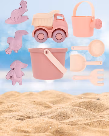 Strand Sand leksaker för barn Rosa