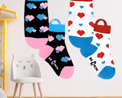 Ezsox barn strumpor - Hjärtan 2-pack (31-34) med halkskydd