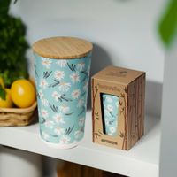 Förvaringsburk bambu med trälock  Large - Prästkrage