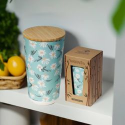 Förvaringsburk bambu med trälock  Large - Prästkrage