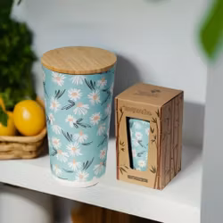 Förvaringsburk bambu med trälock  Large - Prästkrage