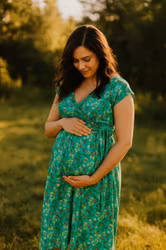 Amningsklänning/ Omlottklänning dam nyckelpiga - S-L