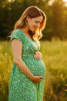 Omlott klänning Gravid Amning eller Vardag dam - äng - XS-L (34-48)
