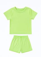 Sommar pyjamas barn shorts +T-shirt Lime 80-130cl
