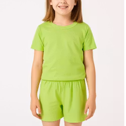 Sommar pyjamas barn shorts +T-shirt Lime 80-130cl
