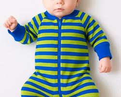 Pyjamas för baby blå/limegrön 50/62/68cl tjock mysig bomull