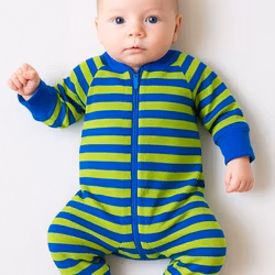 Pyjamas för baby blå/limegrön 50/62/68cl tjock mysig bomull