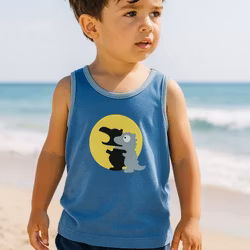 Tank top Linne för barn - Dinosaurie 12mån-5år