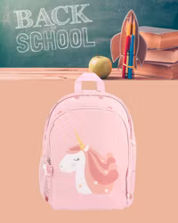Skolryggsäck rosa enhörning – Vattentät, Rymlig & Bekväm (3–9 år)