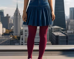 Lila Strumpbyxor Plommon - Tonår & Vuxna - Small-Large