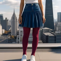 Lila Strumpbyxor Plommon - Tonår & Vuxna - Small-Large