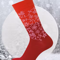 Strumpa Merinoull Dam Herr Garden röd-35-45