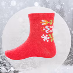 Barnstrumpor merinoull Monica - Röd 16-34