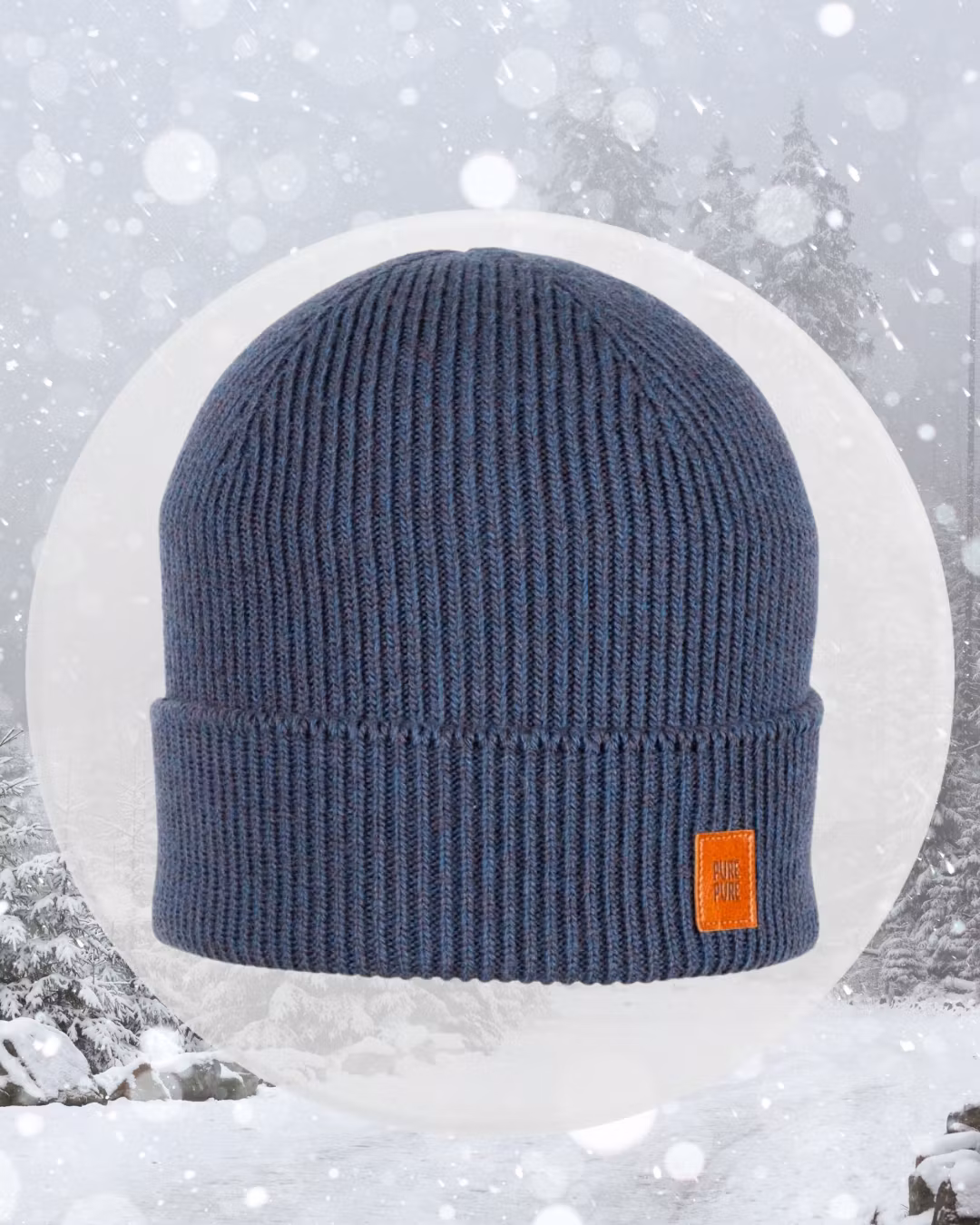 Inspo vinterkläder Vinter Mössa merinoull blandning Demin -12mån - vuxen