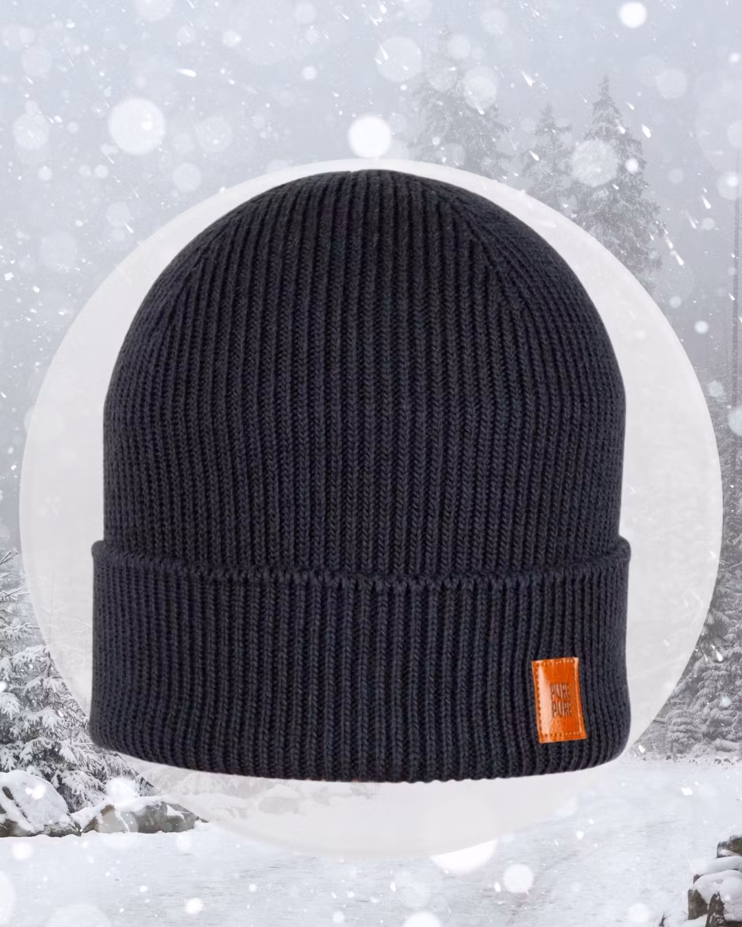 Inspo vinterkläder Vinter Mössa merinoull blandning Antracit -2år - vuxen