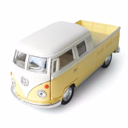 Leksaksbil i metall - 1963 Gul VW Pick Up