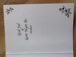 Julkort Tomten framför brasan - 10st