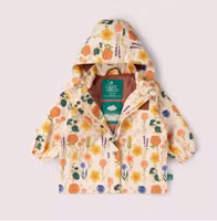 Regnjacka blommig - Återvunnen polyester 1-8år