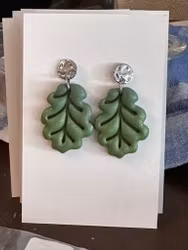 Örhängen - Handgjorda i polymerlera Eklöv