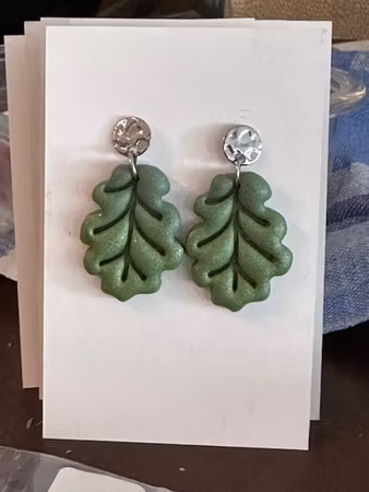 Örhängen - Handgjorda i polymerlera Eklöv