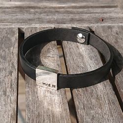 Läderarmband 'Rektangel'