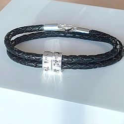Läderarmband 'Oval'