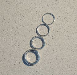 Handgjord silverring Mixa slät 3mm