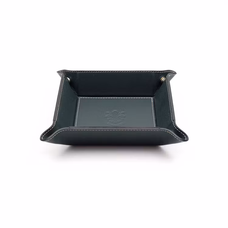 Firenze Leather Tray Dark Green