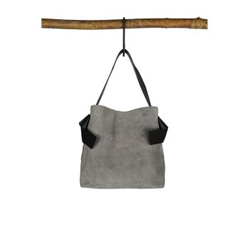 Arron Suede Handbag Grey