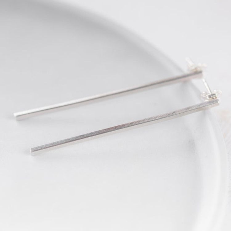 Clare Slim Earrings Silver